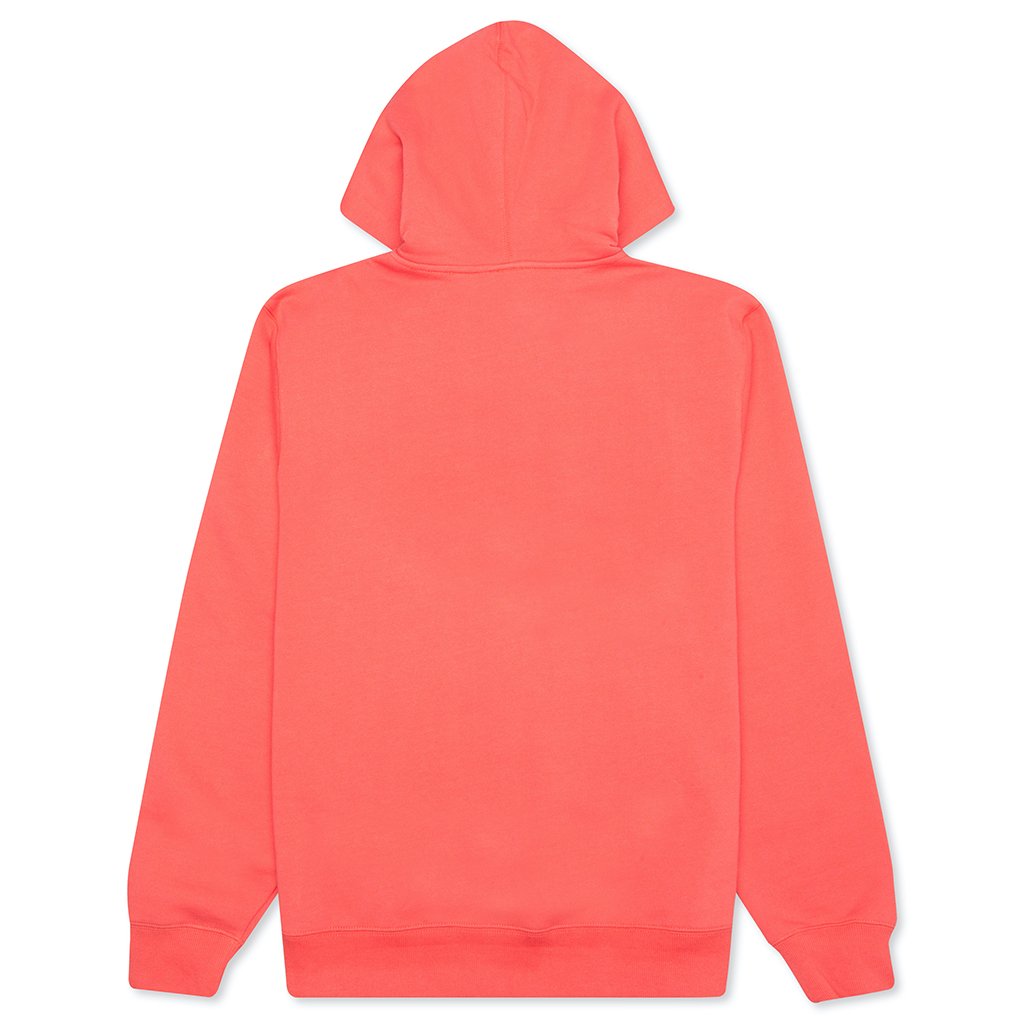 Stock Logo Applique Hoodie - Pale Red
