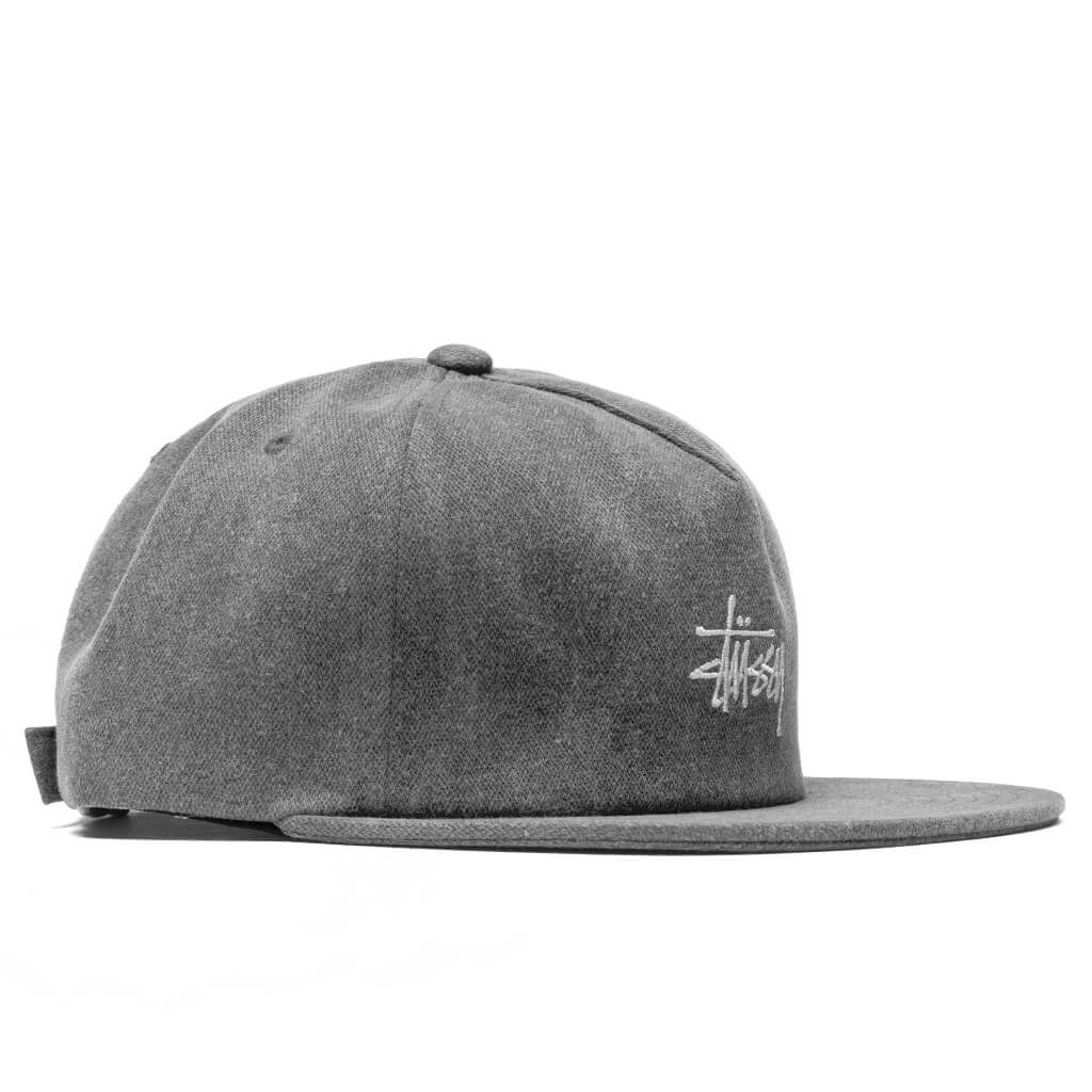 Stock Pigment Strapback Cap - Black