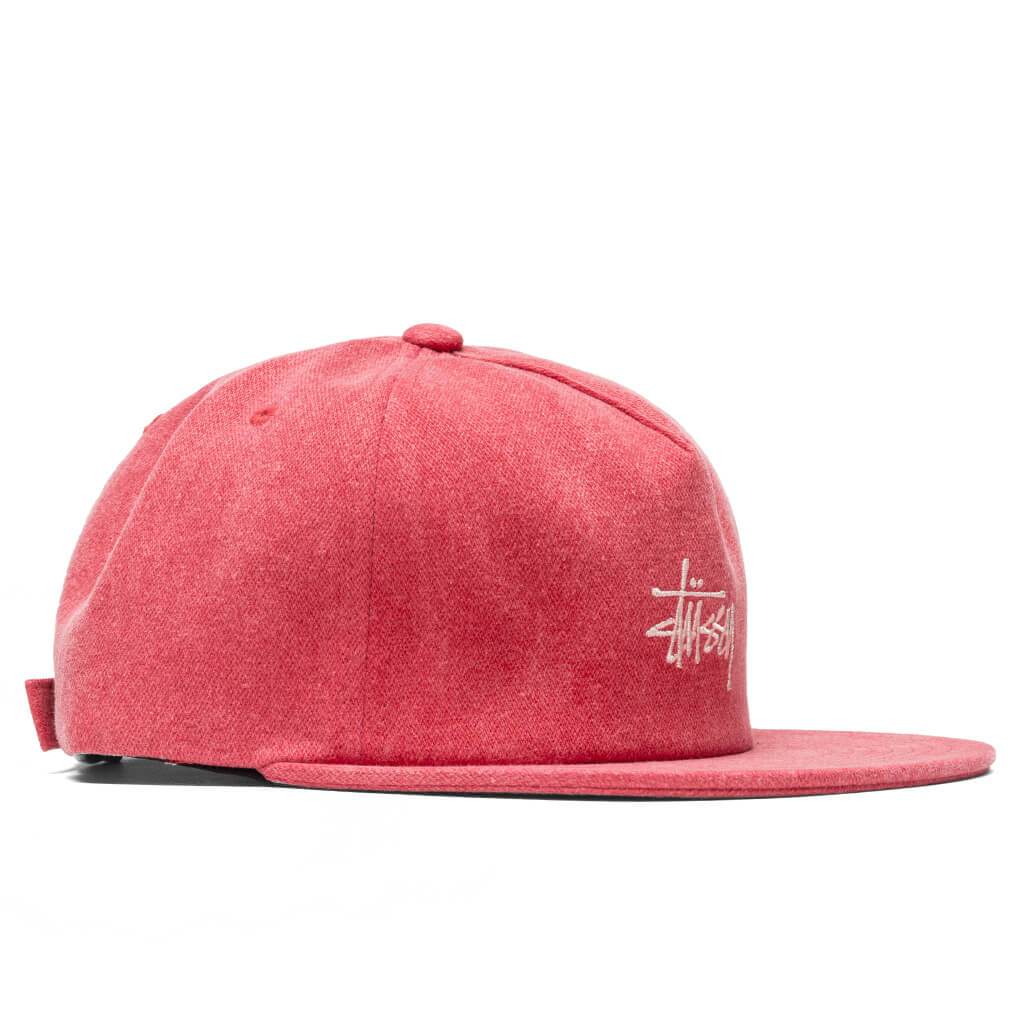 Stock Pigment Strapback Cap - Red