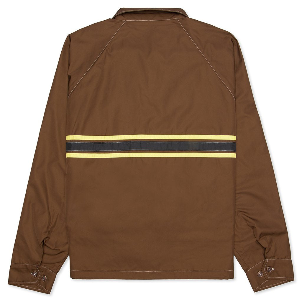 Stripe Zip Jacket - Brown