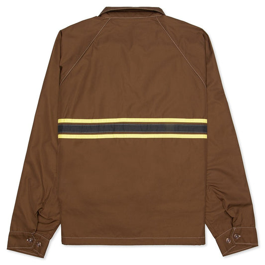 Stripe Zip Jacket - Brown