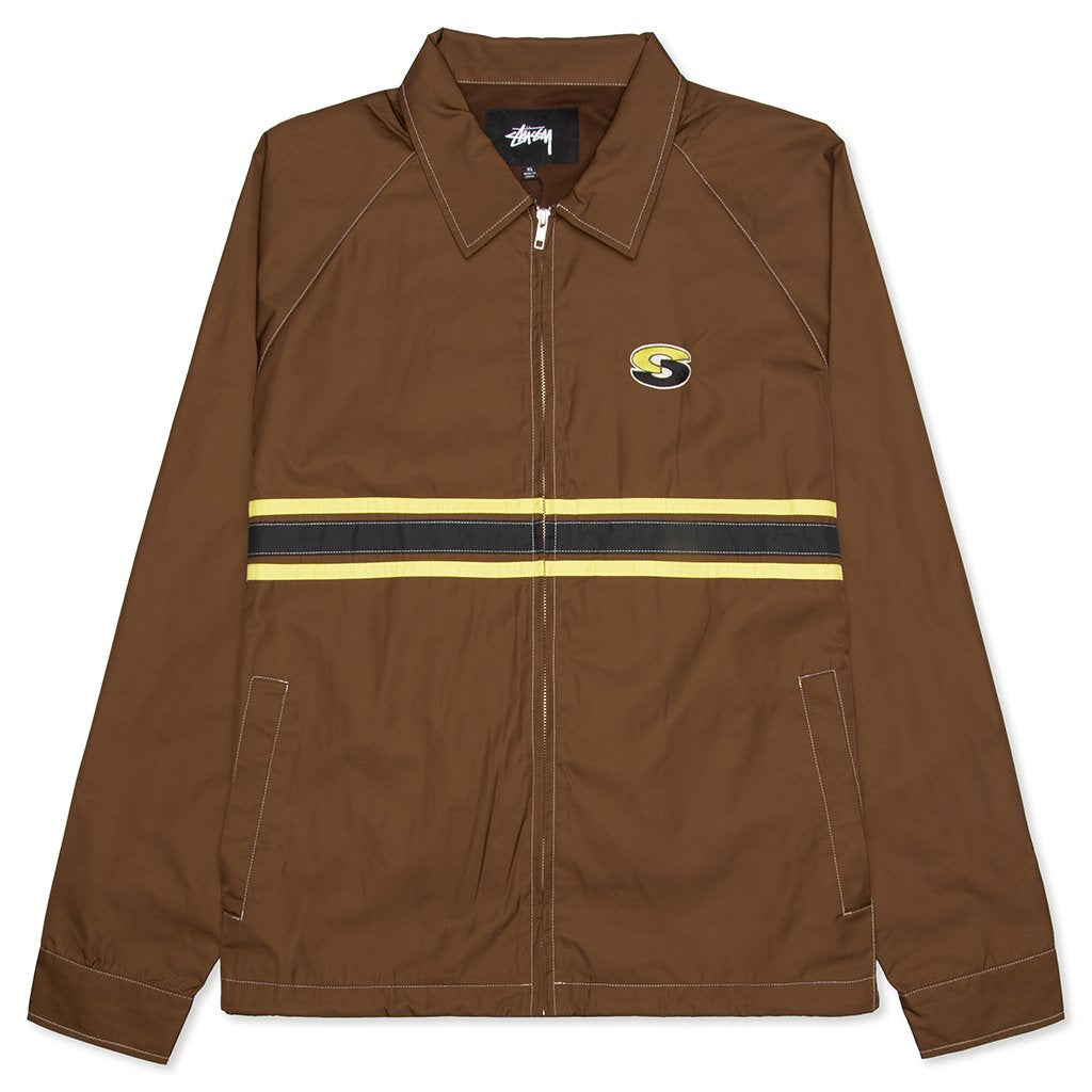 Stripe Zip Jacket - Brown