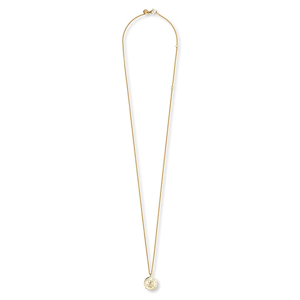 Coin Pendant Angel Gold - 925 Sterling Silver