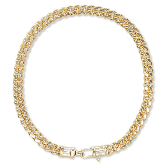 Curb Bracelet L - 925 Sterling Silver/9K Gold