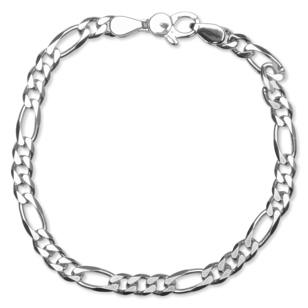 Figaro Bracelet Thick - 925 Sterling Silver