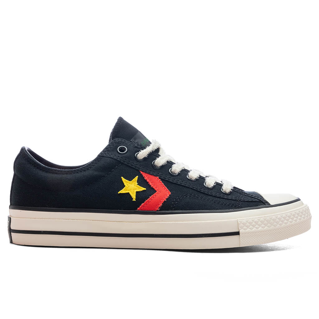 Converse x Daily Paper Star Player 76 Ox - Black/Fern Green/Cyber Yellow