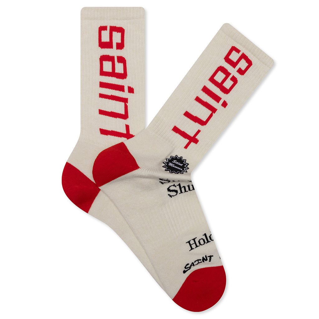 Saint Sit Down Socks - Ecru