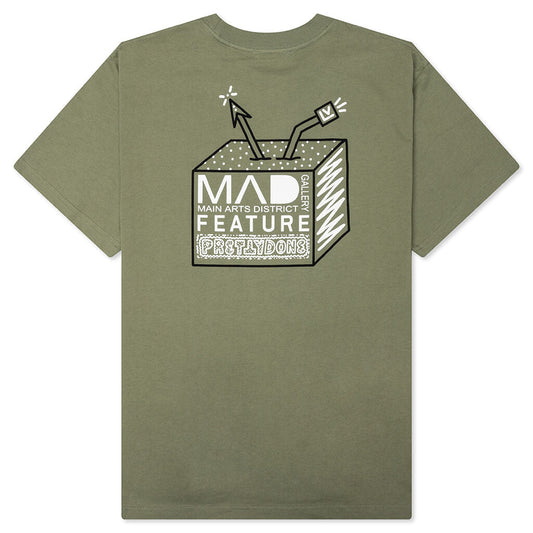 Feature x MAD Gallery x Pretty Done Direction Tee - Oil Green