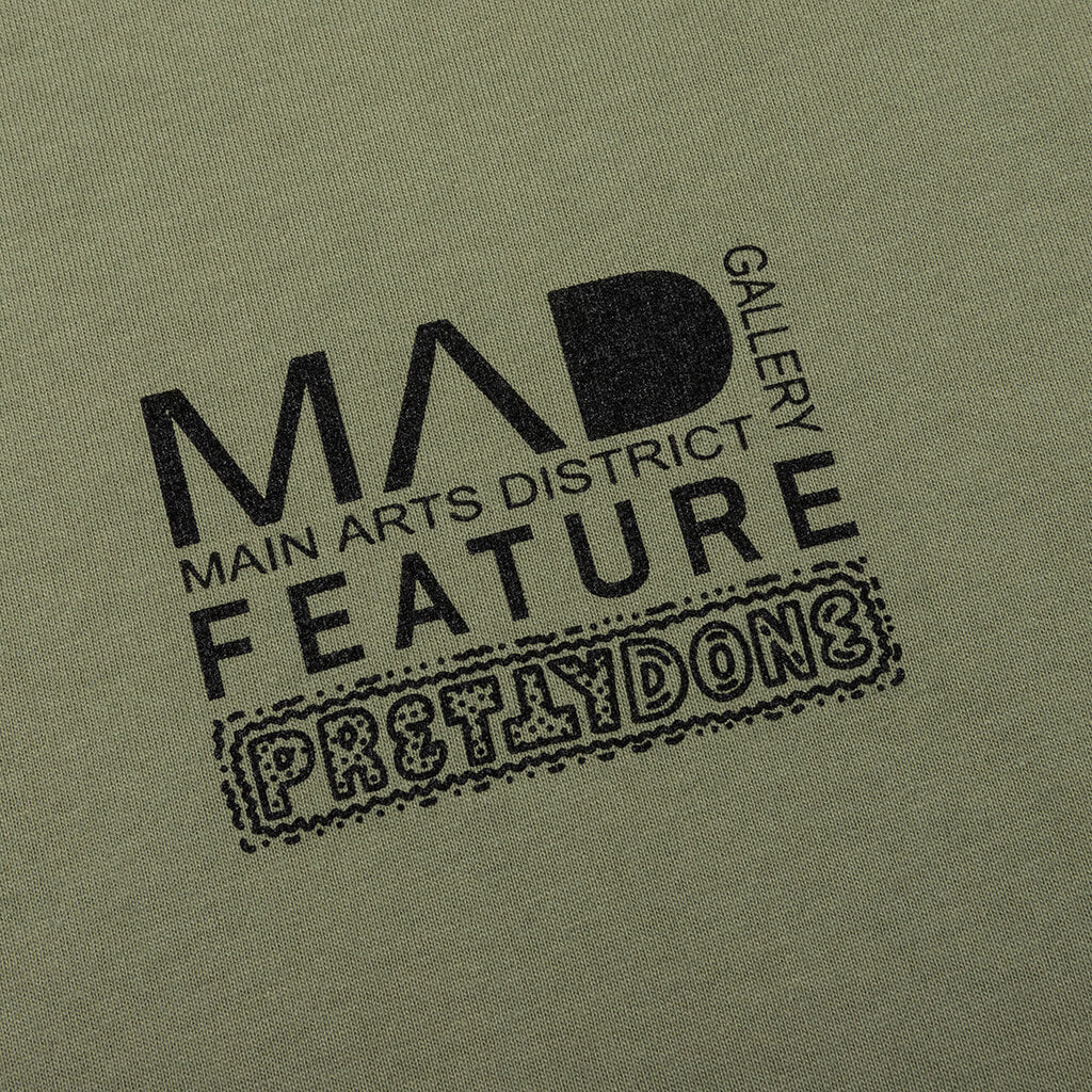 Feature x MAD Gallery x Pretty Done Direction Tee - Oil Green