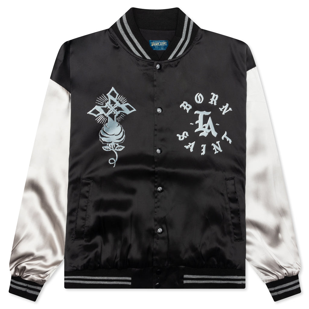 Saint Michael x Born x Raised Satin Jacket - Black/Grey