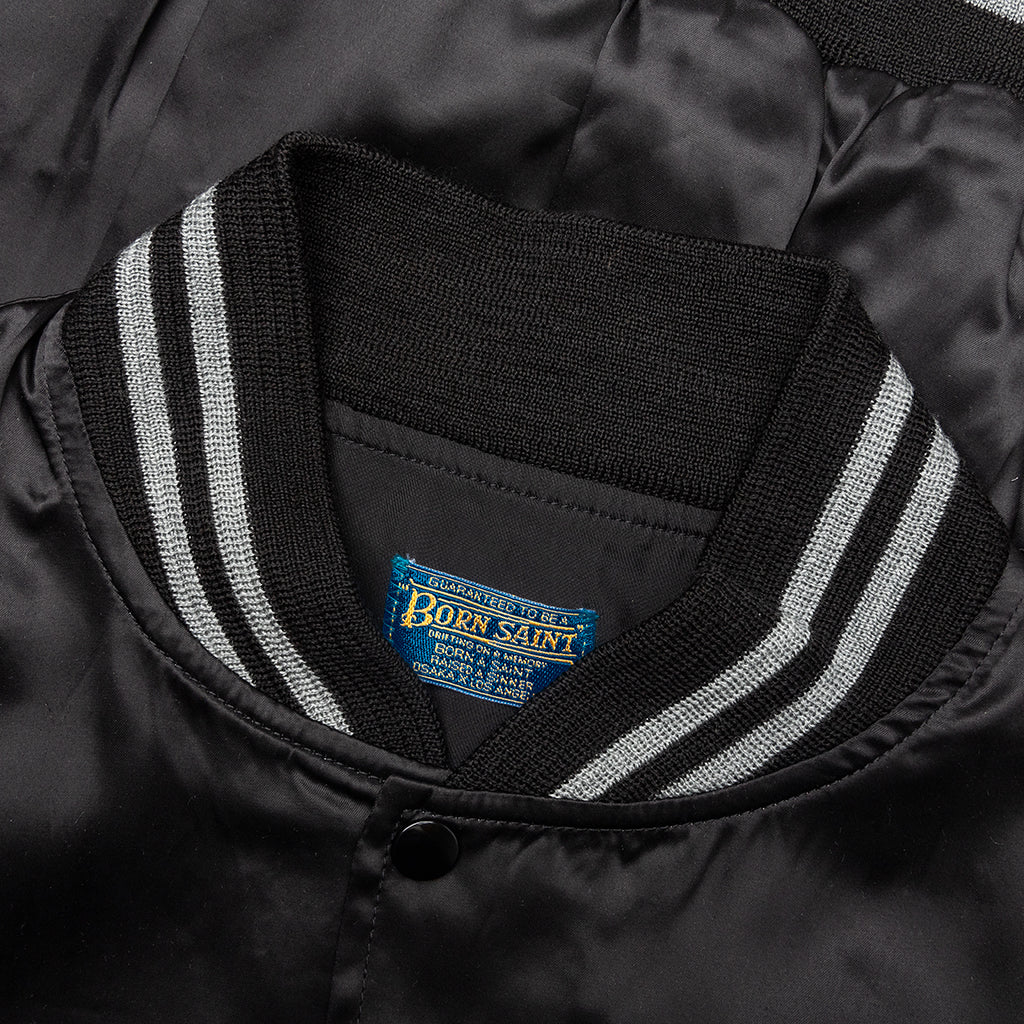 Saint Michael x Born x Raised Satin Jacket - Black/Grey