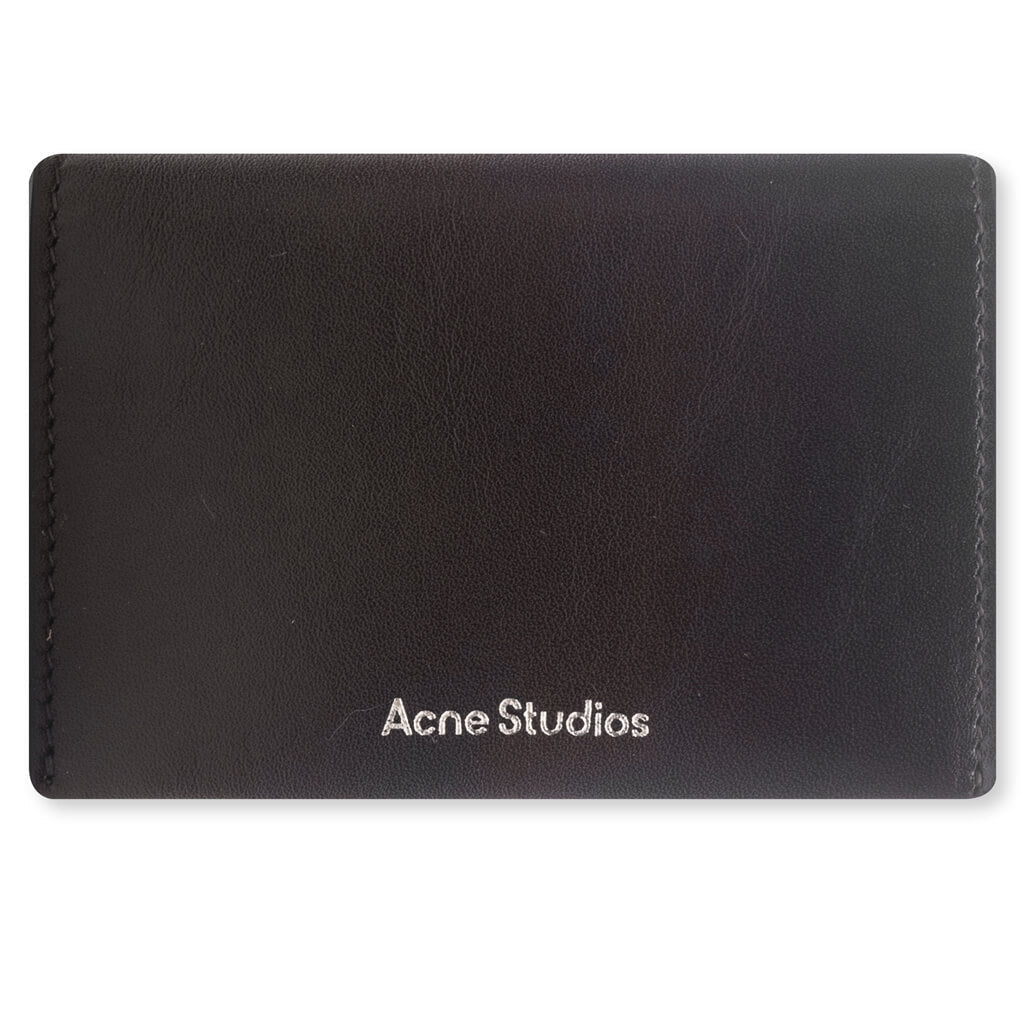 Folded Leather Wallet - Dark Brown