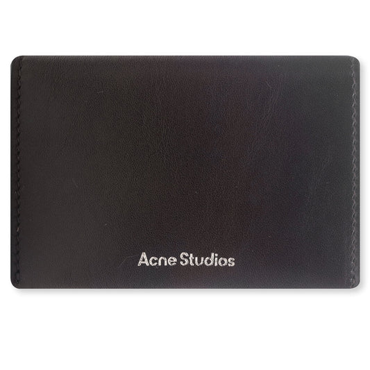 Folded Leather Wallet - Dark Brown