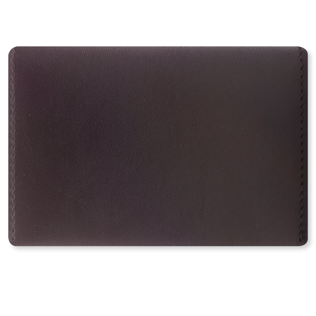 Folded Leather Wallet - Dark Brown