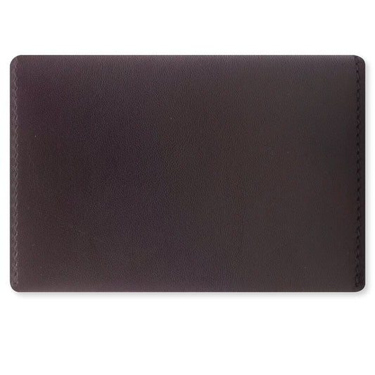 Folded Leather Wallet - Dark Brown