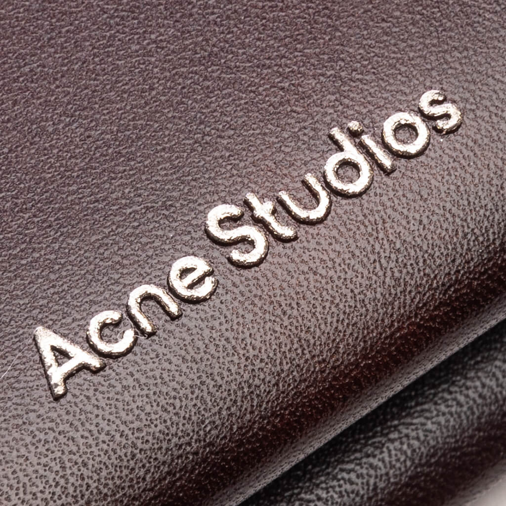Folded Leather Wallet - Dark Brown