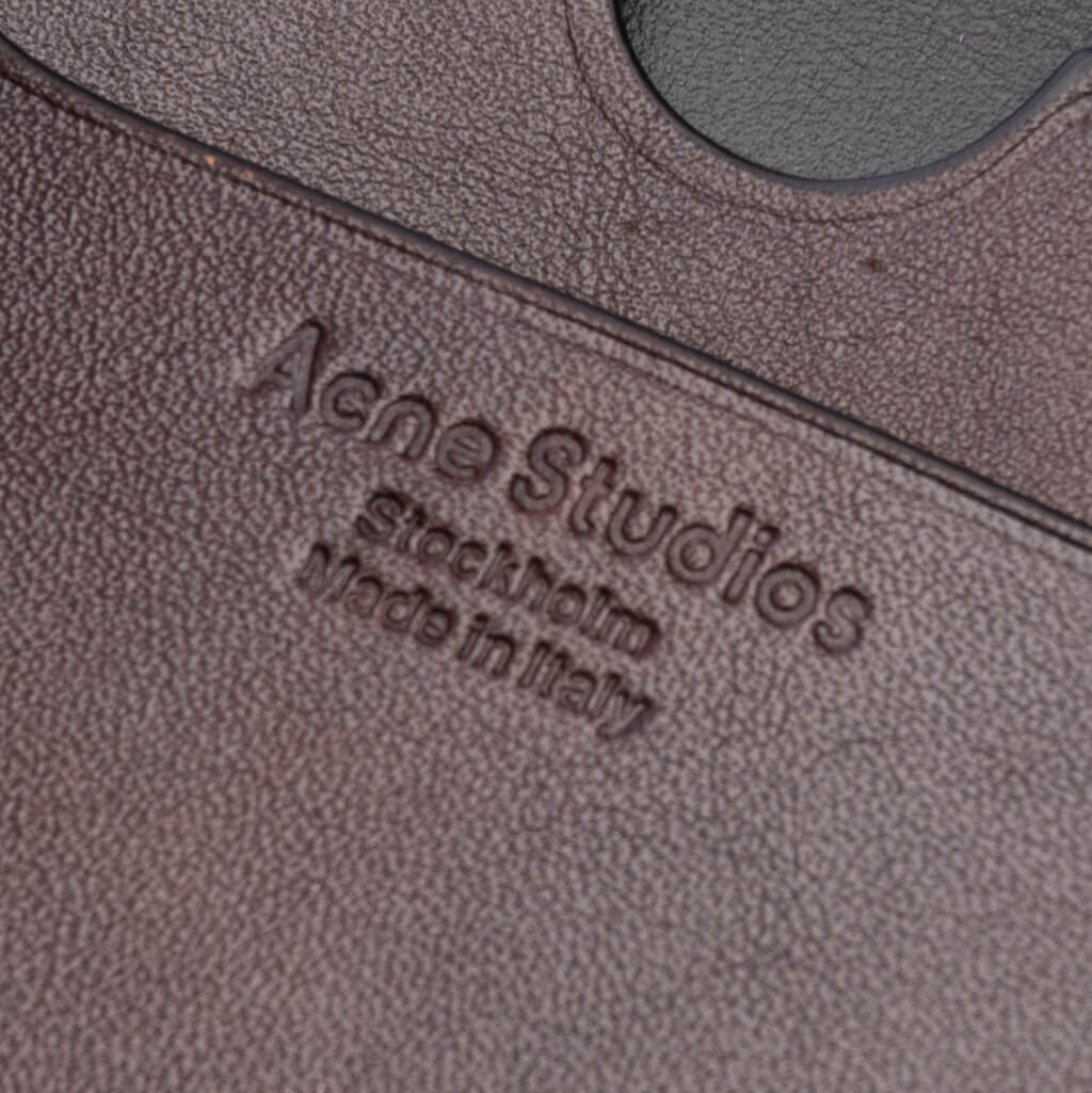 Folded Leather Wallet - Dark Brown