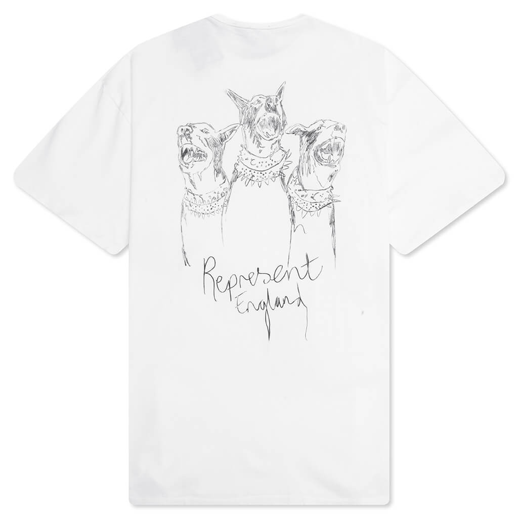 Hand Drawn Thoroughbred Dogs T-Shirt - Washed Ecru