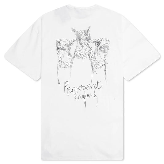 Hand Drawn Thoroughbred Dogs T-Shirt - Washed Ecru