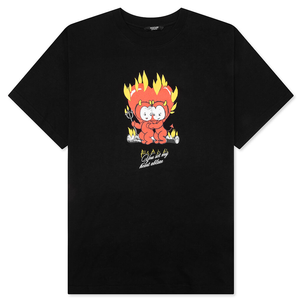 Heart Ablaze Tee - Black