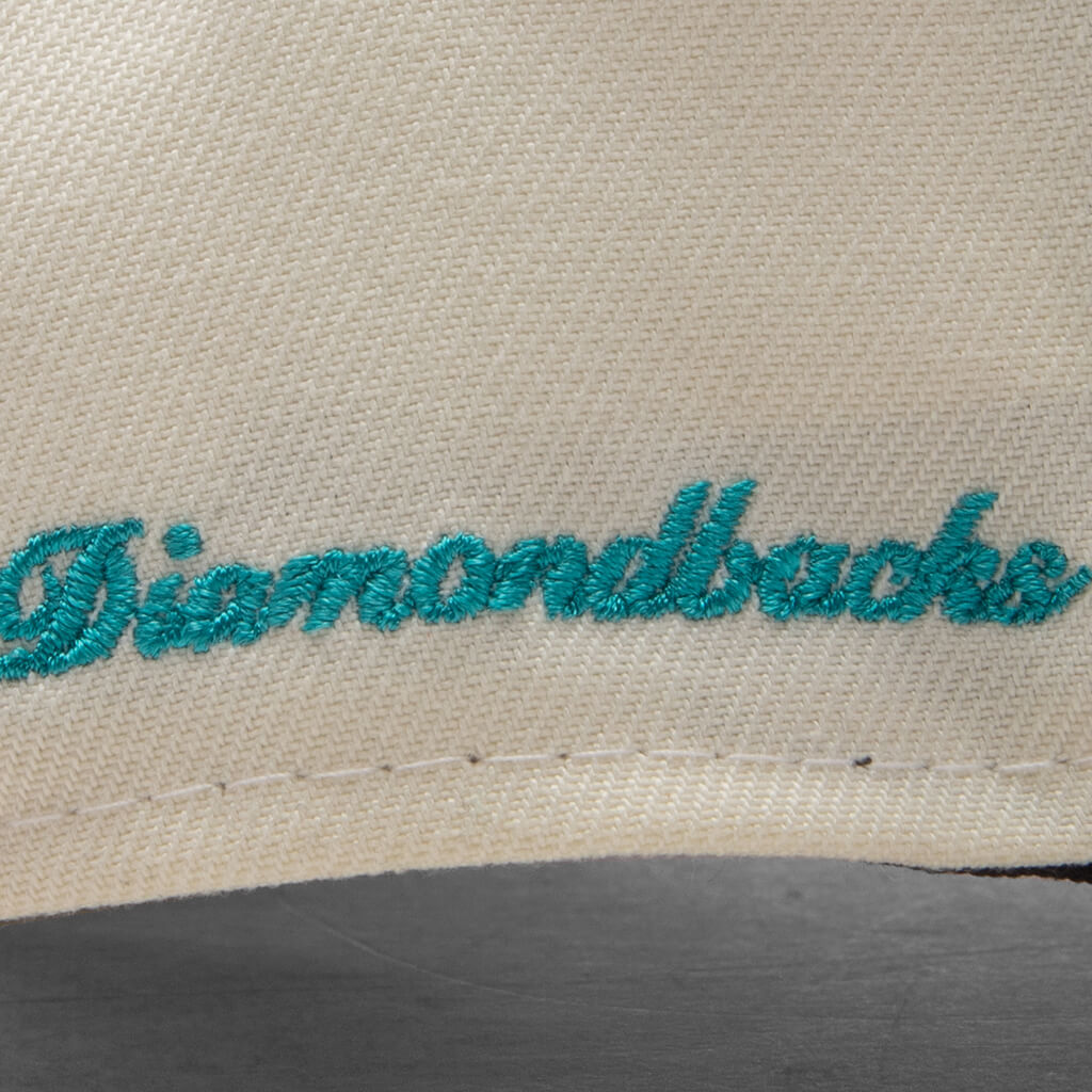 AZ Diamondbacks Upside Down Logo 9Fifty A-Frame Snapback - Chrome/Black