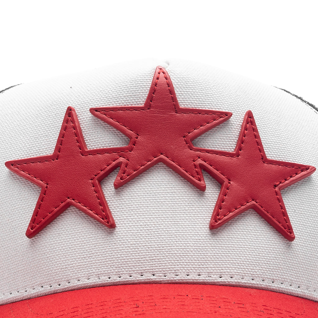 3 Star Trucker Hat - Red