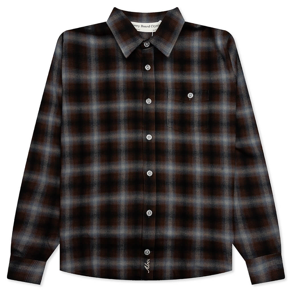 Abc. Flannel Plaid Puffer Quilted Jacket - Blue