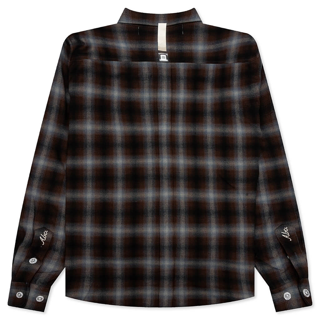Abc. Flannel Plaid Puffer Quilted Jacket - Blue