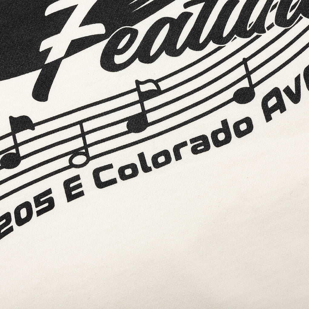 Feature x Analog Dope Spin Vinyl Tee - Cannoli Cream