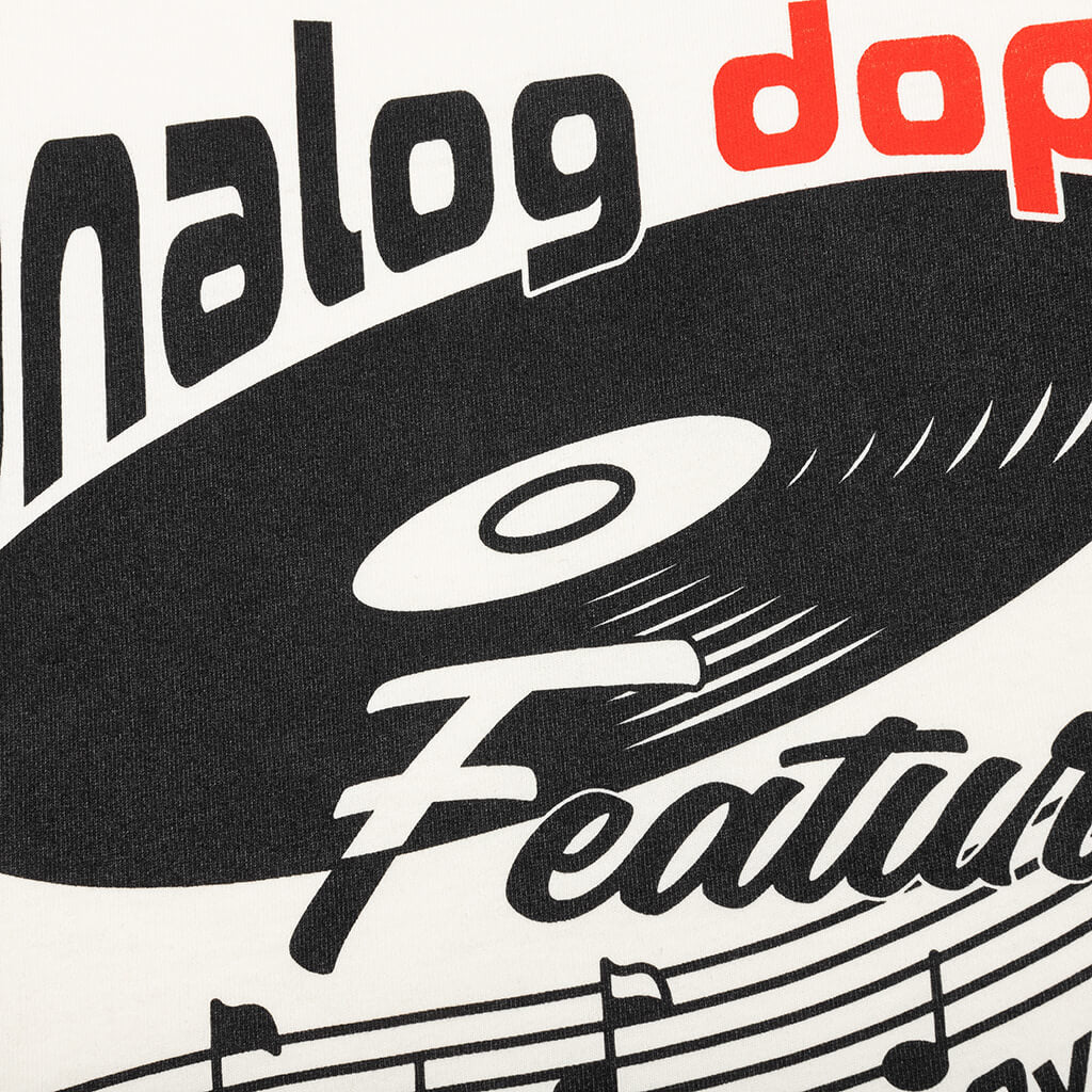 Feature x Analog Dope Spin Vinyl Tee - Cannoli Cream